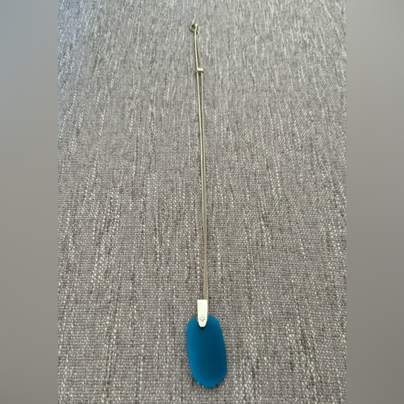 EUC - Kendra Scott Gold Inez Blue Agate Pendant Necklace - Picture 6 of 8